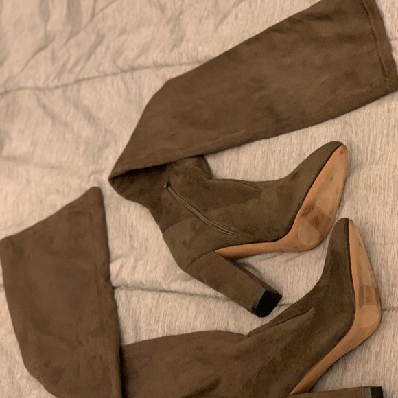 Aldo size 8.5 thigh high olive green boots - Picture 6 of 6